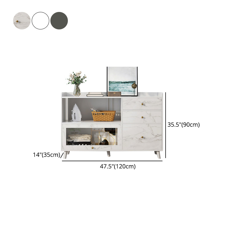 Bracket Legs Accent Cabinet with Drawers and Doors Cabinet for Living Room Clearhalo 'Cabinets & Chests' 'cabinets_chests' 'furn' 'furn_cabinets_chests' 'Furniture' 'Living Room Furniture' 5503446