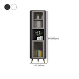 Corner Wood Accent Cabinet with 2 Doors in White/Grey Cabinet Clearhalo 'Cabinets & Chests' 'cabinets_chests' 'furn' 'furn_cabinets_chests' 'Furniture' 'Living Room Furniture' 5503459