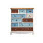 Industrial Wood Accent Chest with Drawers Colorful Accent Cabinet