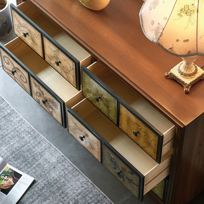 Mid-Century Modern Knobs Chest with Turned Legs Accent Chest Clearhalo 'Cabinets & Chests' 'cabinets_chests' 'furn' 'furn_cabinets_chests' 'Furniture' 'Living Room Furniture' 5503615