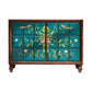 Mid-Century Modern Knobs Chest with Turned Legs Accent Chest 49"L x 18"W x 35"H Green Clearhalo 'Cabinets & Chests' 'cabinets_chests' 'furn' 'furn_cabinets_chests' 'Furniture' 'Living Room Furniture' 5503618