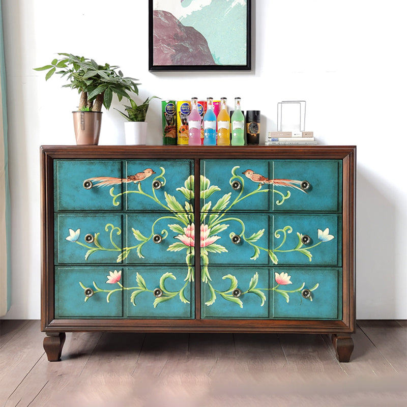 Mid-Century Modern Knobs Chest with Turned Legs Accent Chest Clearhalo 'Cabinets & Chests' 'cabinets_chests' 'furn' 'furn_cabinets_chests' 'Furniture' 'Living Room Furniture' 5503622