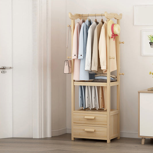 Kit de entrada Hall Hall Tree Cajones en la percha de madera de ingeniería de Burlywood