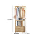 Entryway Kit Hall Tree Drawer Hooks in Burlywood Engineered Wood Coat Hanger