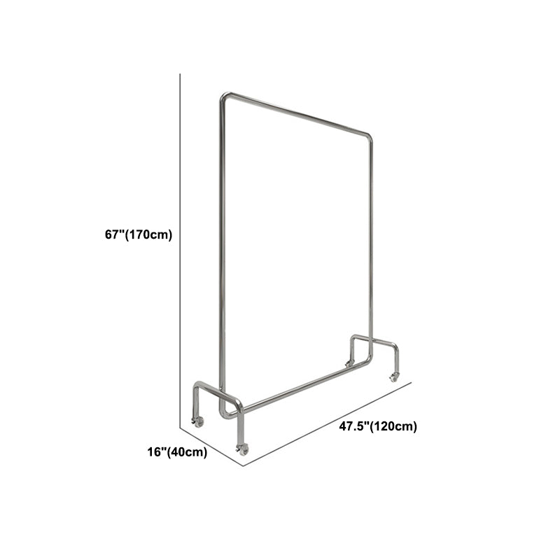 Kit di ingresso in acciaio in acciaio argento semplice per pavimenti per appendiabiti appendiabiti