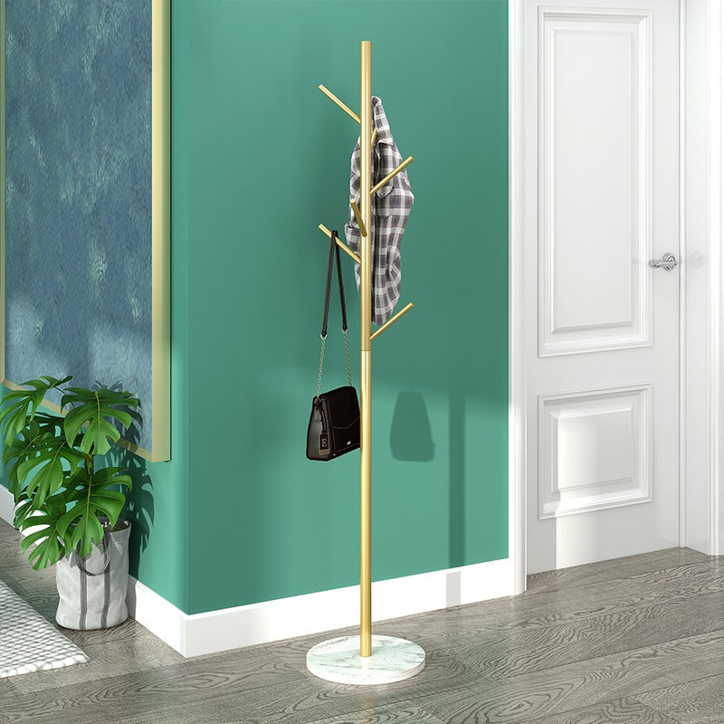 Contemporary Coat Hanger Metal Marble Detached Floor Coat Rack Living Room Clearhalo 'Entry & Mudroom Furniture' 'furn' 'furn_hall_tree_coat_racks' 'Furniture' 'Hall Trees & Coat Racks' 'hall_tree_coat_racks' 5504097