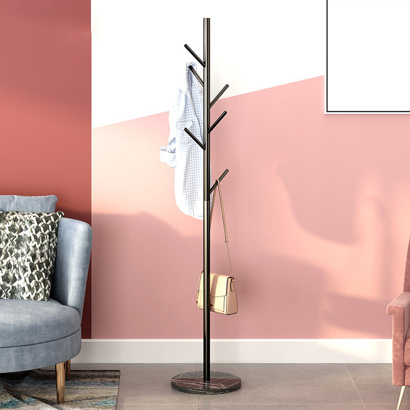 Contemporary Coat Hanger Metal Marble Detached Floor Coat Rack Living Room Black Branches Clearhalo 'Entry & Mudroom Furniture' 'furn' 'furn_hall_tree_coat_racks' 'Furniture' 'Hall Trees & Coat Racks' 'hall_tree_coat_racks' 5504111
