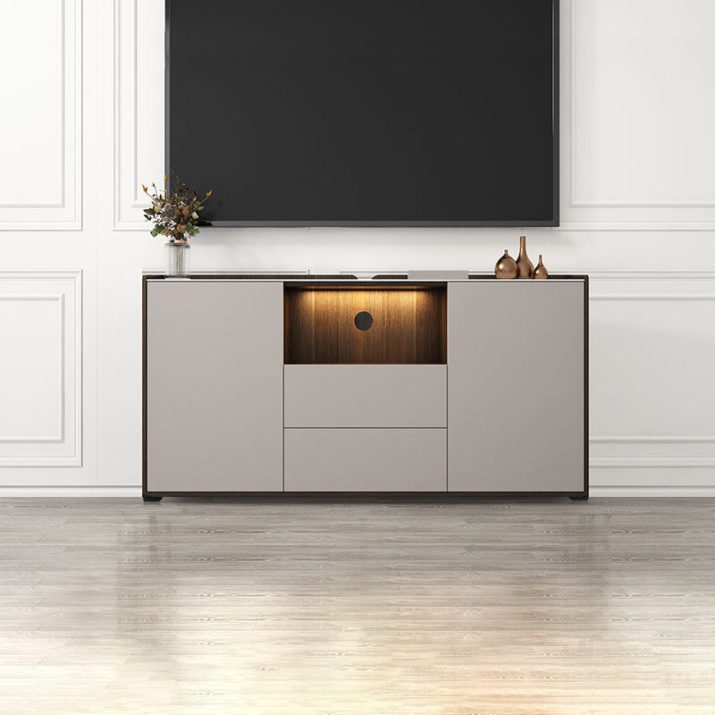 Mueble TV de piedra estilo moderno Mueble TV con 2 puertas y 2 cajones