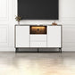 Mueble TV de piedra estilo moderno Mueble TV con 2 puertas y 2 cajones