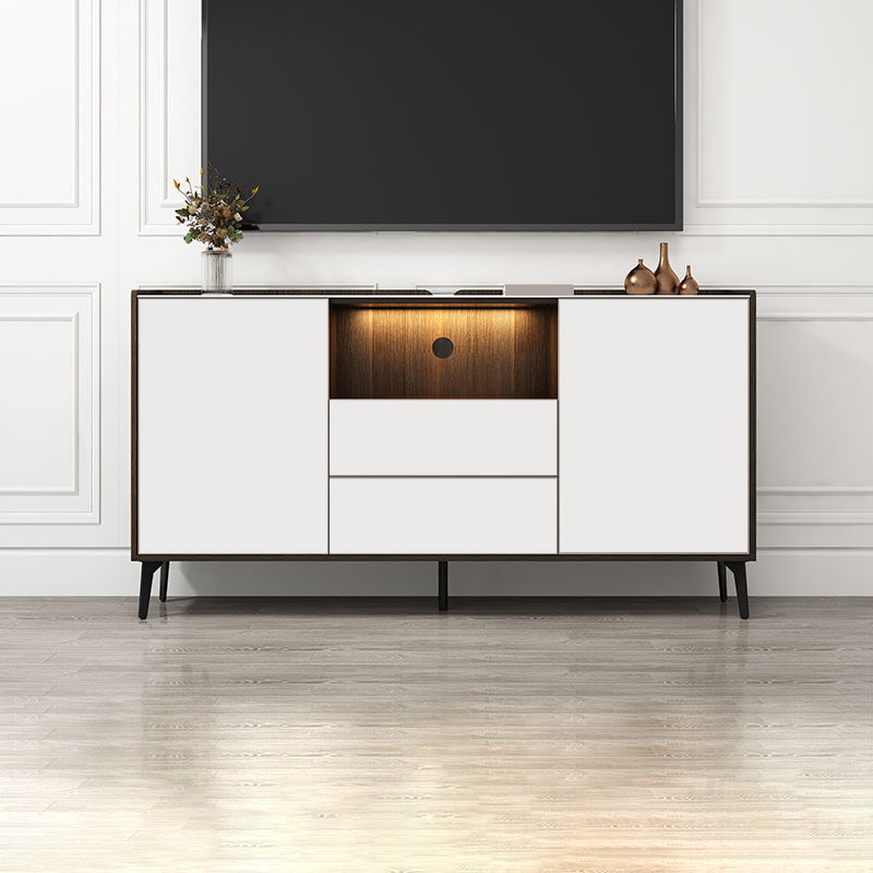 Mueble TV de piedra estilo moderno Mueble TV con 2 puertas y 2 cajones
