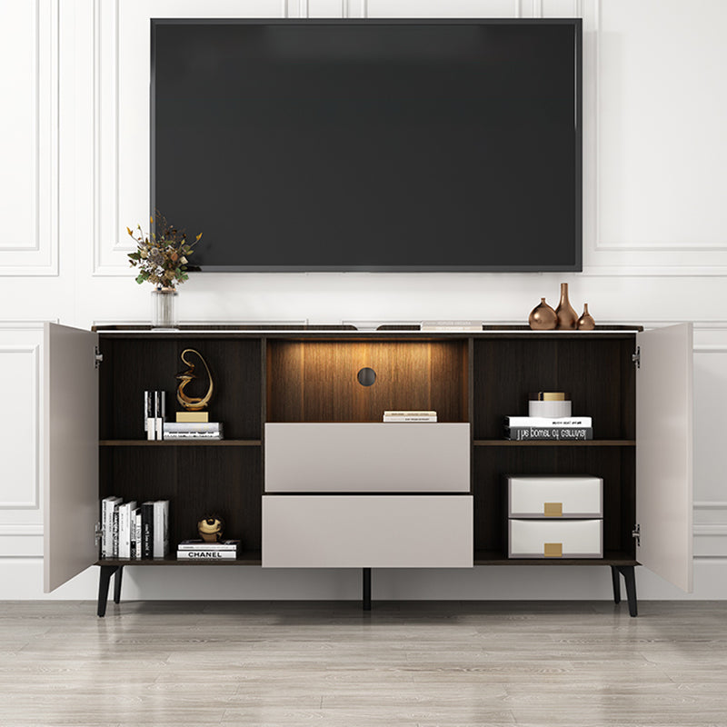 Mueble TV de piedra estilo moderno Mueble TV con 2 puertas y 2 cajones