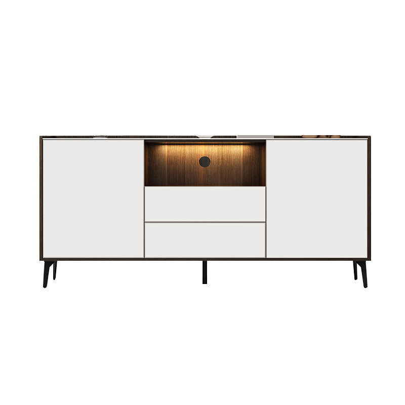 Mueble TV de piedra estilo moderno Mueble TV con 2 puertas y 2 cajones