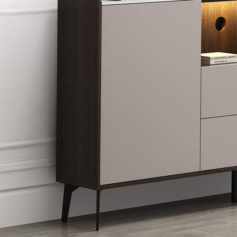 Mueble TV de piedra estilo moderno Mueble TV con 2 puertas y 2 cajones