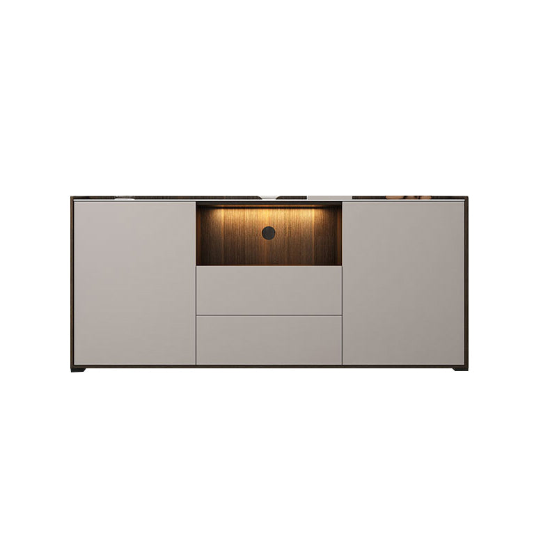 Mueble TV de piedra estilo moderno Mueble TV con 2 puertas y 2 cajones