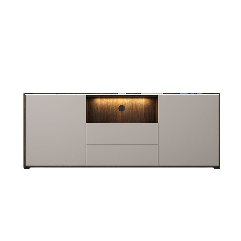 Mueble TV de piedra estilo moderno Mueble TV con 2 puertas y 2 cajones