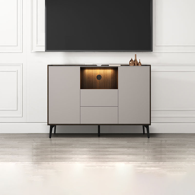 Mueble TV de piedra estilo moderno Mueble TV con 2 puertas y 2 cajones