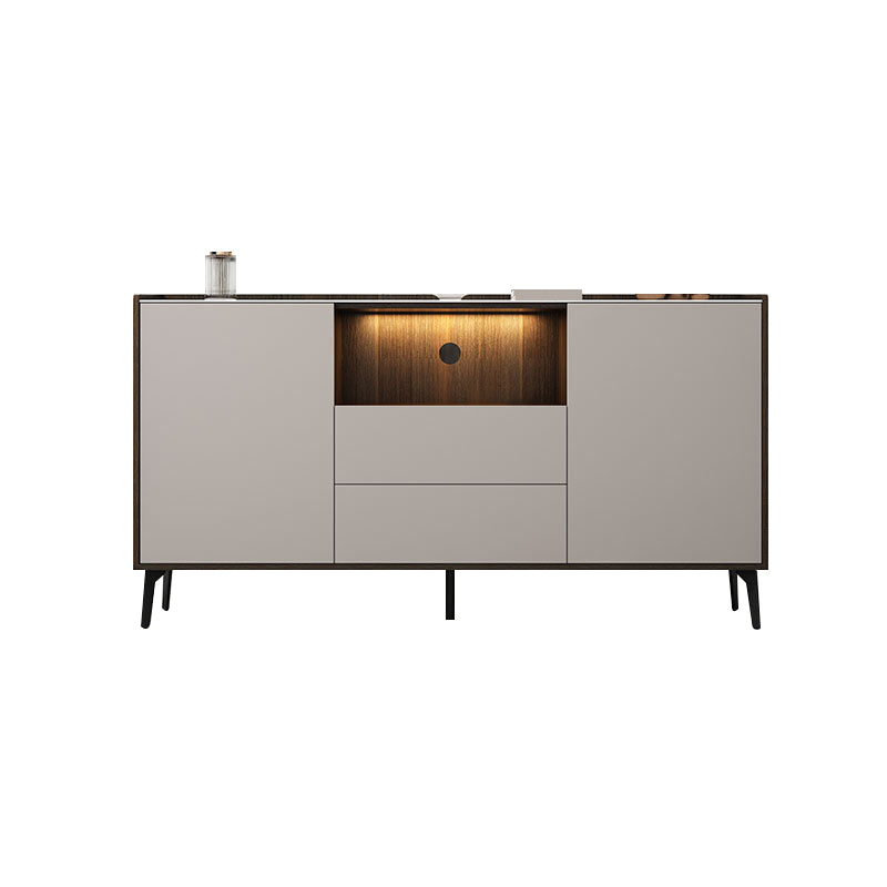 Mueble TV de piedra estilo moderno Mueble TV con 2 puertas y 2 cajones