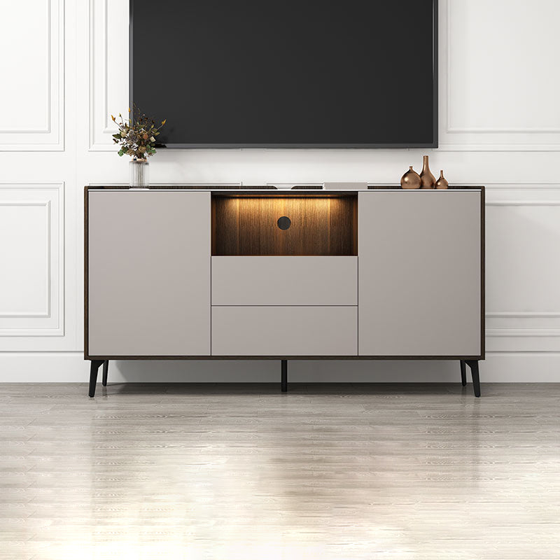 Mueble TV de piedra estilo moderno Mueble TV con 2 puertas y 2 cajones
