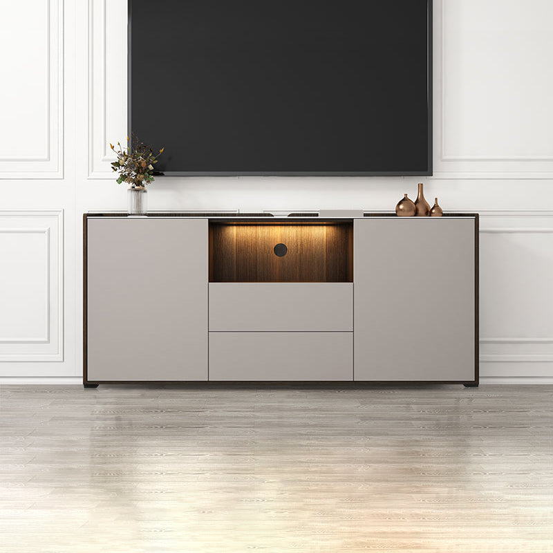 Mueble TV de piedra estilo moderno Mueble TV con 2 puertas y 2 cajones