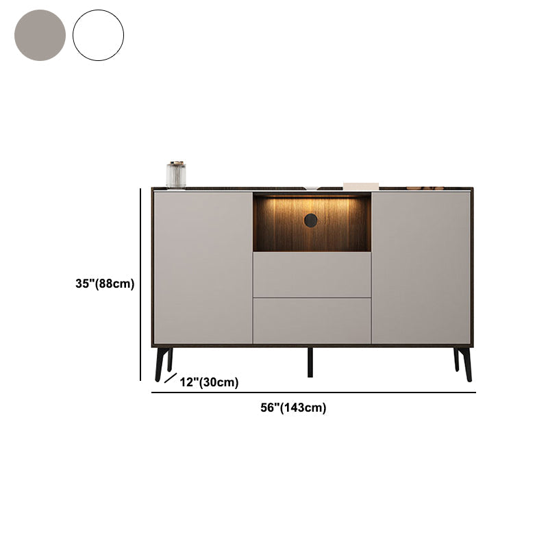 Mueble TV de piedra estilo moderno Mueble TV con 2 puertas y 2 cajones
