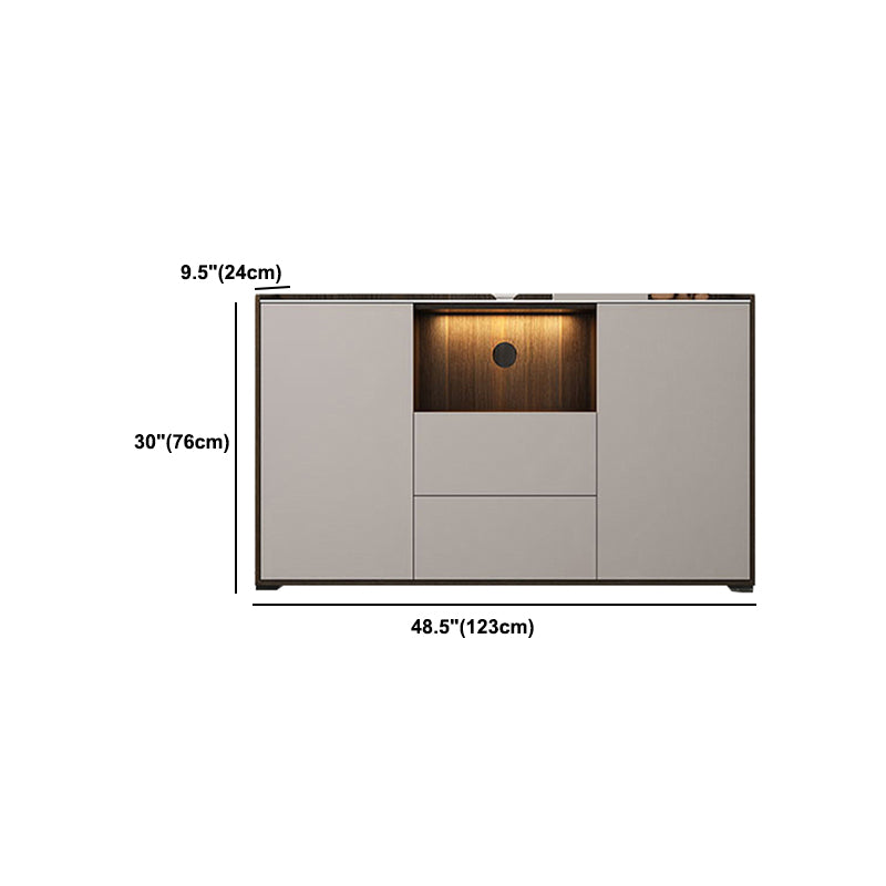 Mueble TV de piedra estilo moderno Mueble TV con 2 puertas y 2 cajones