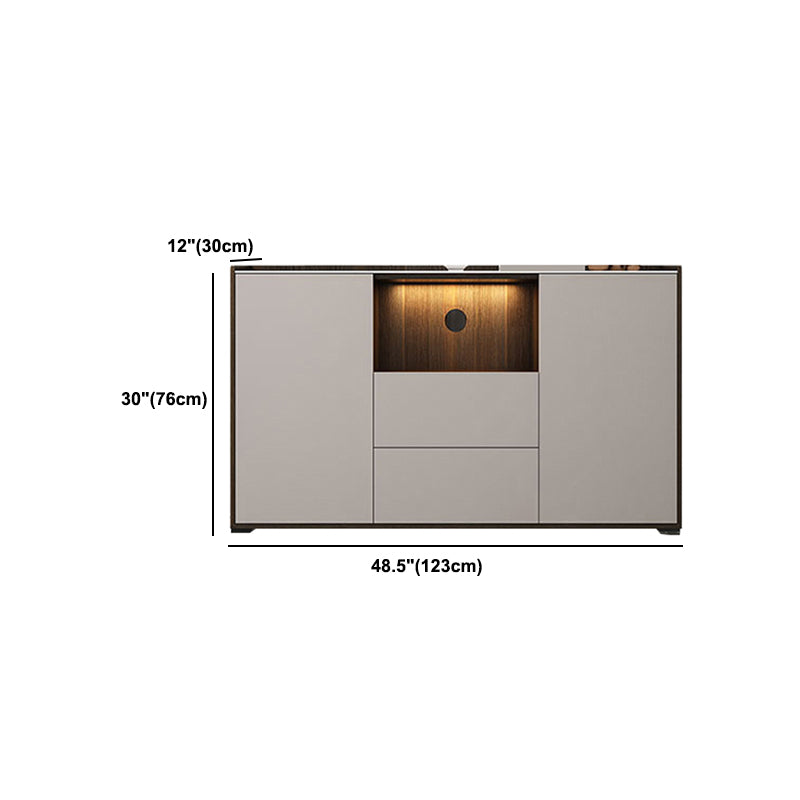 Mueble TV de piedra estilo moderno Mueble TV con 2 puertas y 2 cajones