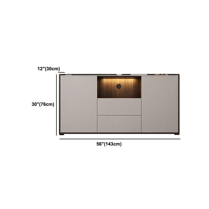 Mueble TV de piedra estilo moderno Mueble TV con 2 puertas y 2 cajones