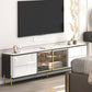 Home Enclosed Cabinet TV Stand Scandinavian TV Cabinet with Glass Door