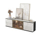 Home Enclosed Cabinet TV Stand Scandinavian TV Cabinet with Glass Door