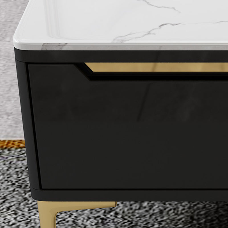 Gabinete de televisión de almacenamiento de TV de piedra estilo glam.