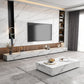 Contemporary Style Stone TV Stand Enclosed Storage TV Cabinet with Drawers Clearhalo 'furn' 'furn_tv_stands_entertainment_centers' 'Furniture' 'Living Room Furniture' 'TV Stands & Entertainment Centers' 'TV Stands & Media Storage Furniture' 'tv_stands_entertainment_centers' 5504410
