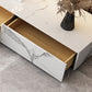 Contemporary Style Stone TV Stand Enclosed Storage TV Cabinet with Drawers Clearhalo 'furn' 'furn_tv_stands_entertainment_centers' 'Furniture' 'Living Room Furniture' 'TV Stands & Entertainment Centers' 'TV Stands & Media Storage Furniture' 'tv_stands_entertainment_centers' 5504416