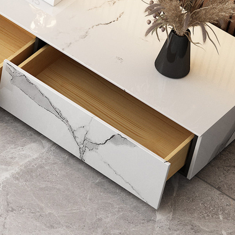 Contemporary Style Stone TV Stand Enclosed Storage TV Cabinet with Drawers Clearhalo 'furn' 'furn_tv_stands_entertainment_centers' 'Furniture' 'Living Room Furniture' 'TV Stands & Entertainment Centers' 'TV Stands & Media Storage Furniture' 'tv_stands_entertainment_centers' 5504416