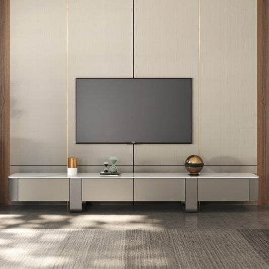 Modern Style Stone TV Stand Enclosed Storage TV Cabinet with Drawers Clearhalo 'furn' 'furn_tv_stands_entertainment_centers' 'Furniture' 'Living Room Furniture' 'TV Stands & Entertainment Centers' 'TV Stands & Media Storage Furniture' 'tv_stands_entertainment_centers' 5504489