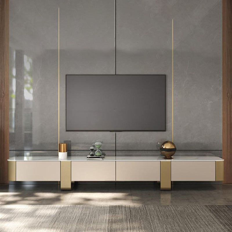 Modern Style Stone TV Stand Enclosed Storage TV Cabinet with Drawers Clearhalo 'furn' 'furn_tv_stands_entertainment_centers' 'Furniture' 'Living Room Furniture' 'TV Stands & Entertainment Centers' 'TV Stands & Media Storage Furniture' 'tv_stands_entertainment_centers' 5504490