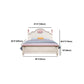 French Country Camel Back Headboard Standard Bed with Legs Bed Clearhalo 'Bedroom Furniture' 'Beds' 'furn' 'furn_beds' 'Furniture' 5505114