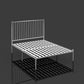 Modern Style Metal Slat Standard Bed with Rectangular Headboard Clearhalo 'Bedroom Furniture' 'Beds' 'furn' 'furn_beds' 'Furniture' 5505128