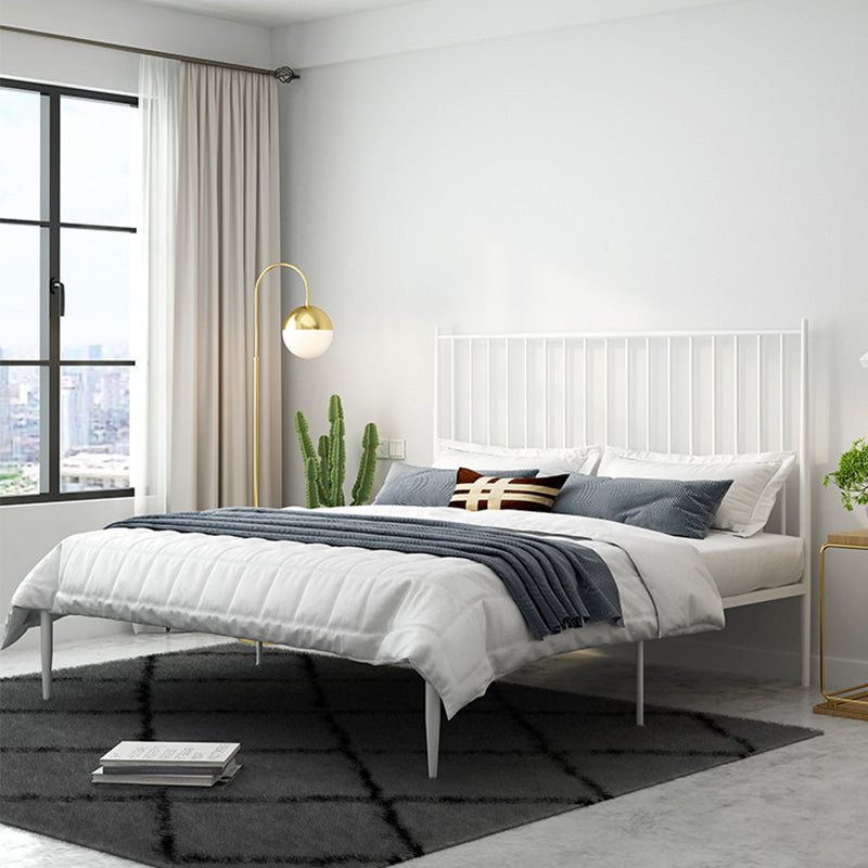 Modern Style Metal Slat Standard Bed with Rectangular Headboard Clearhalo 'Bedroom Furniture' 'Beds' 'furn' 'furn_beds' 'Furniture' 5505131