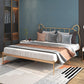 Metal Bed with Headboard High Profile Open-Frame Bed in Gold Finish Clearhalo 'Bedroom Furniture' 'Beds' 'furn' 'furn_beds' 'Furniture' 5505162