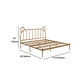 Metal Bed with Headboard High Profile Open-Frame Bed in Gold Finish Clearhalo 'Bedroom Furniture' 'Beds' 'furn' 'furn_beds' 'Furniture' 5505169