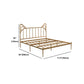 Metal Bed with Headboard High Profile Open-Frame Bed in Gold Finish Clearhalo 'Bedroom Furniture' 'Beds' 'furn' 'furn_beds' 'Furniture' 5505170