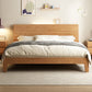 Letto standard a basso profilo standard scandinavo in legno massiccio