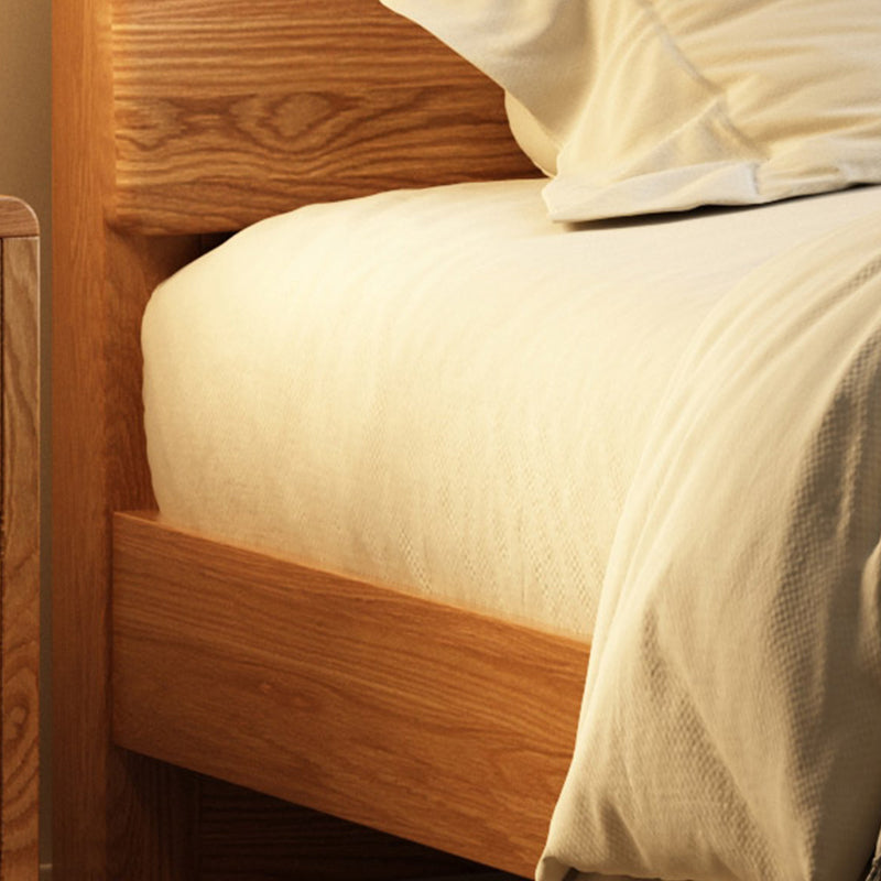 Letto standard a basso profilo standard scandinavo in legno massiccio