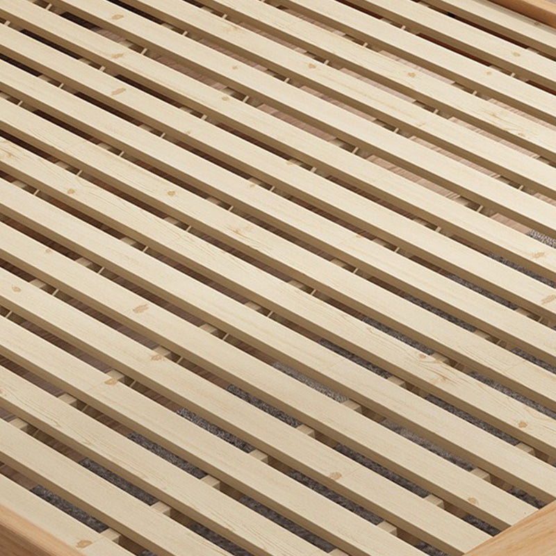 Scandinavisch dennenhout standaardbed met rechthoekig paneel hoofdeinde