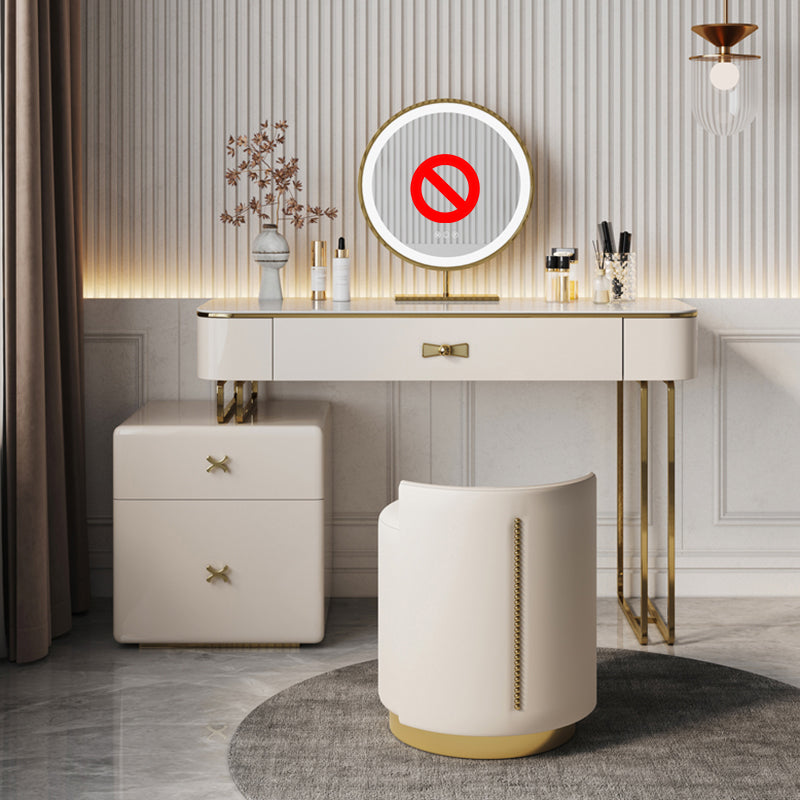 Tavolo da scrivania di vanità per trucco glam con cassetto