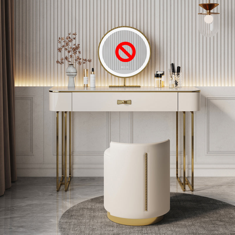 Glamam maquillaje tocador de tocador mesa de pizarra tope tope con cajón