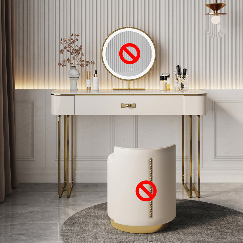 Tavolo da scrivania di vanità per trucco glam con cassetto