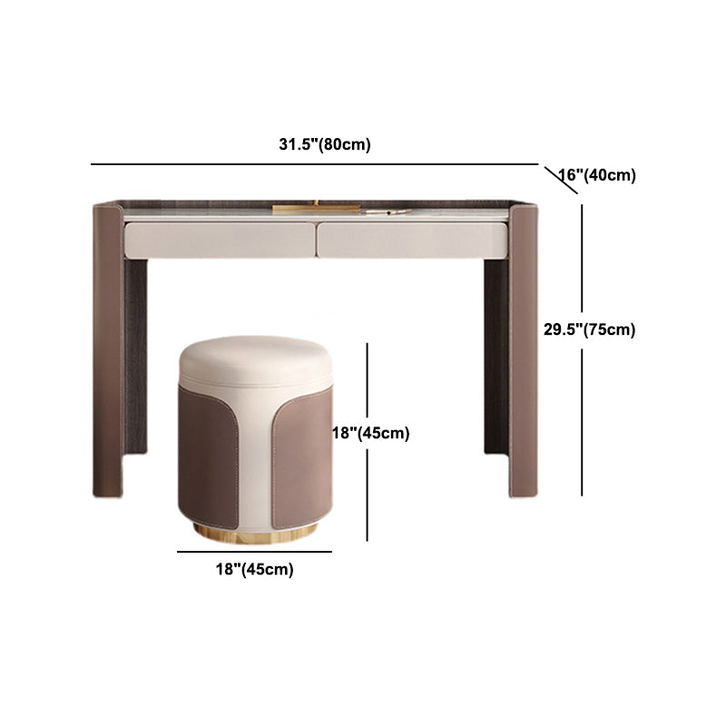 Glam Slate top make-up make-up ijdelheid set 2-lading ijdelheid make-upkaptafel set