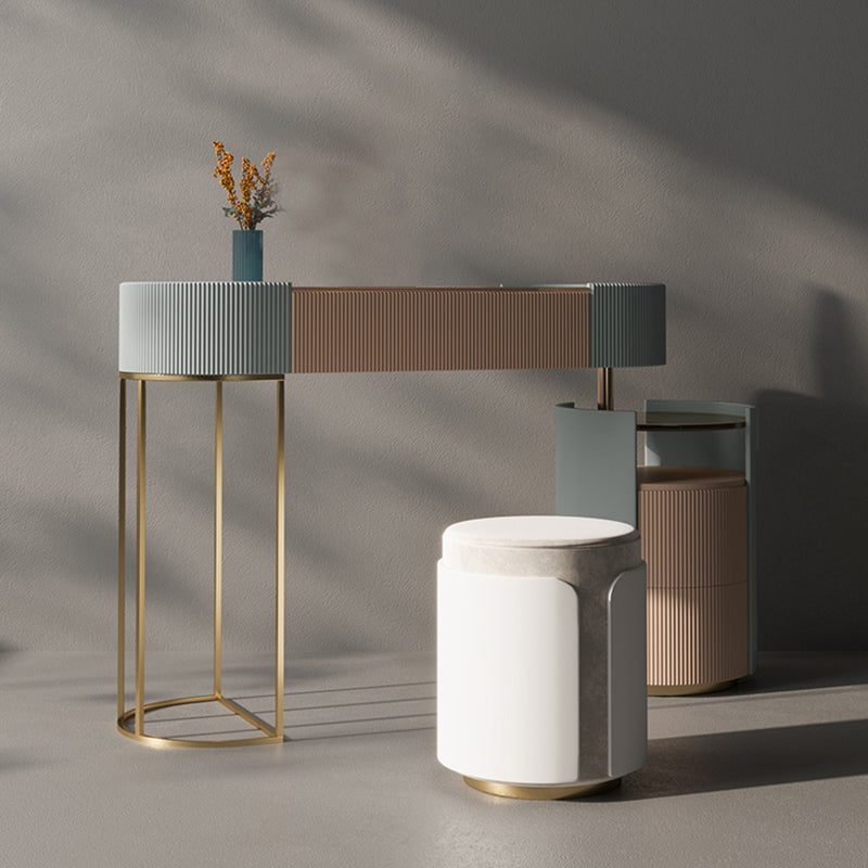 Hedendaagse houten make -up ijdelheid set glazen top ijdelheid kleedtafel