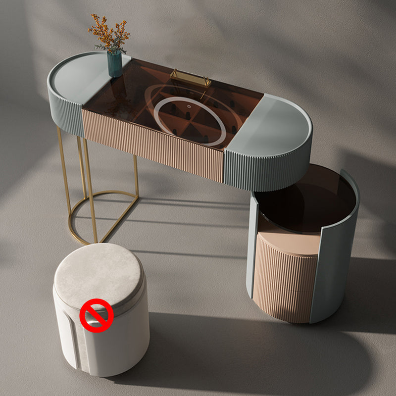 Hedendaagse houten make -up ijdelheid set glazen top ijdelheid kleedtafel